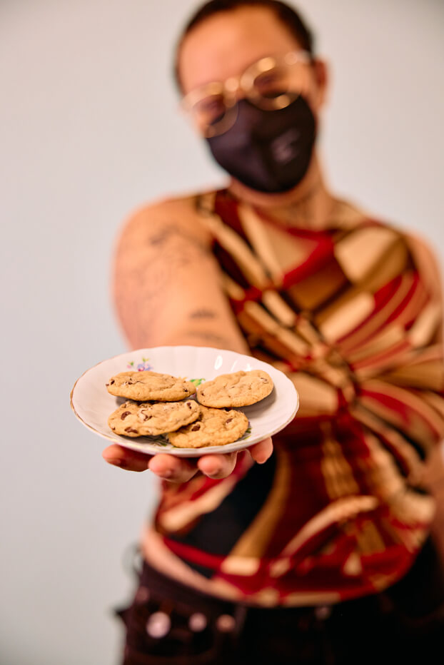 Milo with cookies