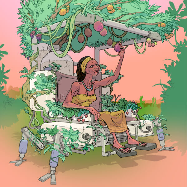 Hydroponic garden chair